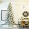 10ft. Pre-Lit Flocked Fir Artificial Christmas Tree, Warm White Lights